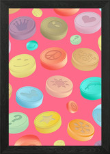 Happy Pills Framed Wall Art