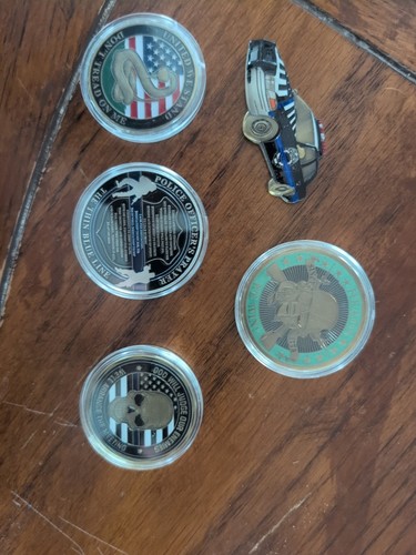 Challenge coin lot police - 5,