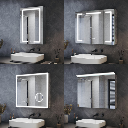 White led bathroom mirror - white,