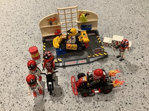 Playmobil pit stop with - stop,