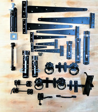 Vintage Style Black Garden Gate Ring Latch Suffolk Latch door hinges Shed Door