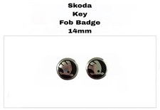 2x Skoda Key Fob Badge 14mm