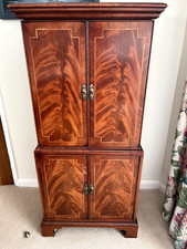 Antique style , Tall Wooden Cabinet With Internal Shelves And Drawer