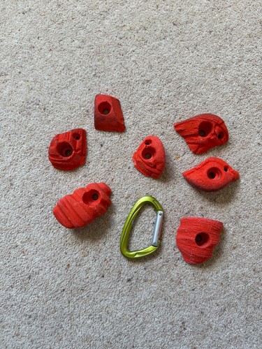 Rock climbing holds with - , bolts
