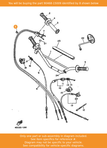 Yamaha clip 90468 15009 - 90468-15009, oem