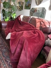 Vintage Red Velvet Door Curtain From Country House