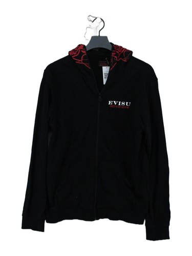 Evisu men hoodie black - evisu, l