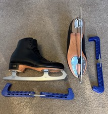 Reidell Men’s Uk Size 8 Black Leather Ice Skates John Wilson Blades