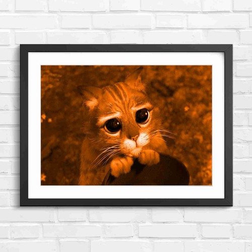 Big eyes orange tabby cat - big,