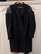 AllSaints Black Wool Coat Size