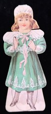 Victorian Trade Card Double Doll Jump Rope Clarks ONT Cotton Stand Up Newark NJ