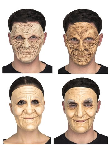 Old man woman mask latex - woman, face
