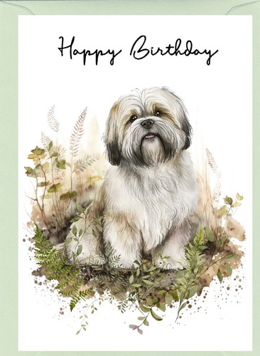 Lhasa apso dog - dog, (4"x