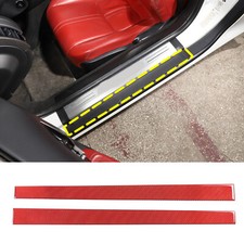 Red Carbon Fiber Door Sill