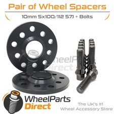 Wheel Spacers (2) & Bolts 10mm for VW Golf [Mk4] 97-05 On Aftermarket Wheels