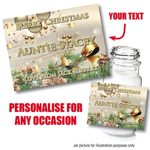 Personalised christmas label - christmas,