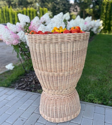Tall wicker display basket - tall,
