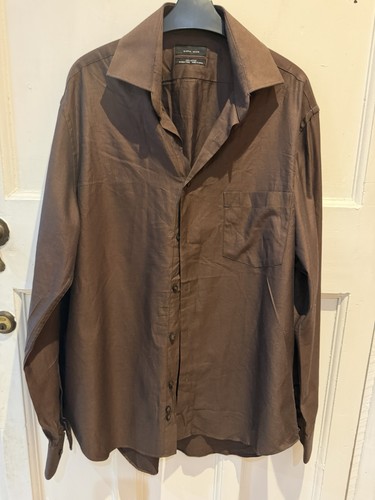 Zara men brown long - long, sleeve