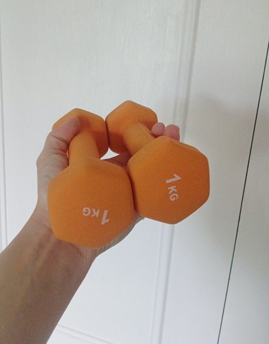 Opti 1kg dumbells used - dumbells,