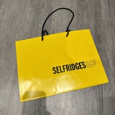 Selfridges - Small Yellow Paper Gift Bag - Measures 42 x 31 x 15 cm