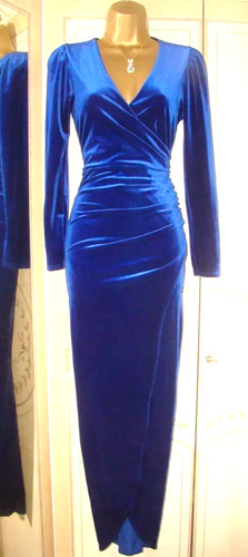 Quiz size blue velvet long - quiz,
