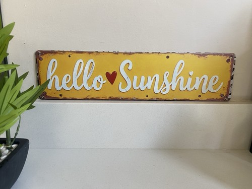 Hello sunshine metal sign - sunshine,