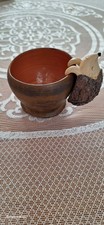 Terracotta Handmade Small Pot With Hanging Carved Wooden Hedgehog