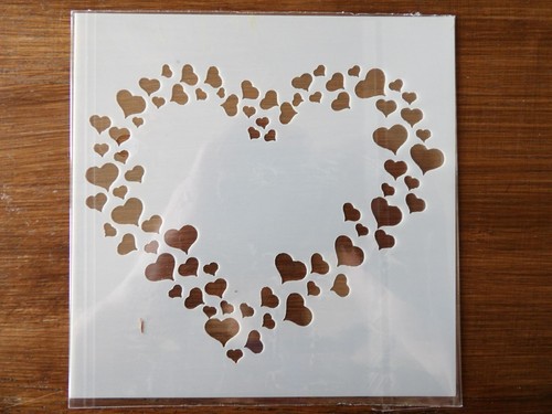 Plastic love heart - plastic, stencil