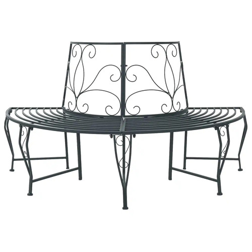 Garden tree bench - tree, silver