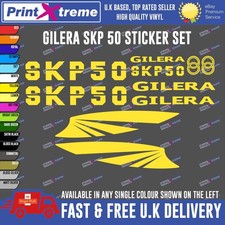 Gilera SKP 50 Custom Decals/Stickers-ALL COLOURS AVAILABLE