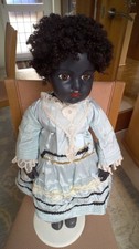 Large 26" African Bru Jne 13 Reproduction Antique Doll on Cloth Body circa 2002