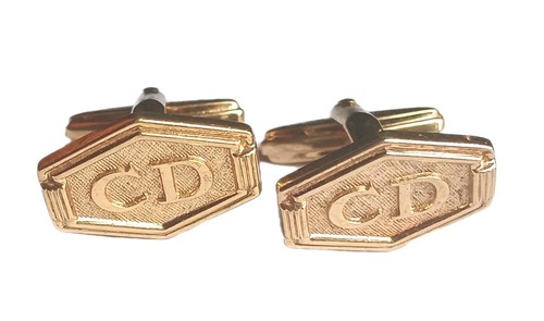 Christian dior cufflinks gold - cufflinks,
