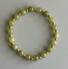 STUNNING GREEN PERIDOT 8MM STONE BRACELET