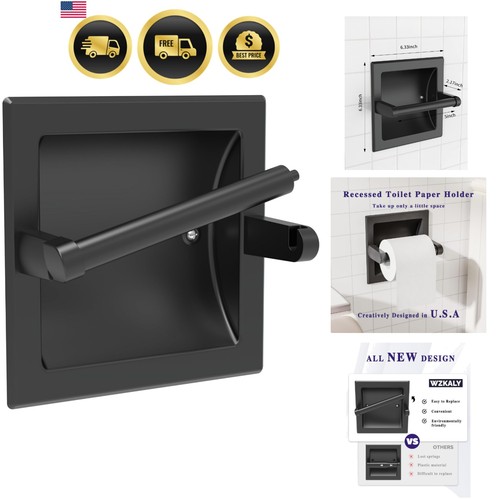 Matte black recessed toilet - matte,