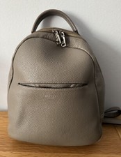 Osprey London Beige Pebbled Backpack Floral Lining Medium Sized 