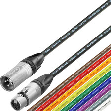 Van Damme Star Quad Cable Lead Male to Female XLR Balanced Microphone Neutrik