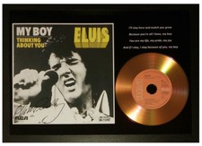 ELVIS PRESLEY 'MY BOY' SIGNED GOLD DISC COLLECTABLE GIFT MEMORABILIA