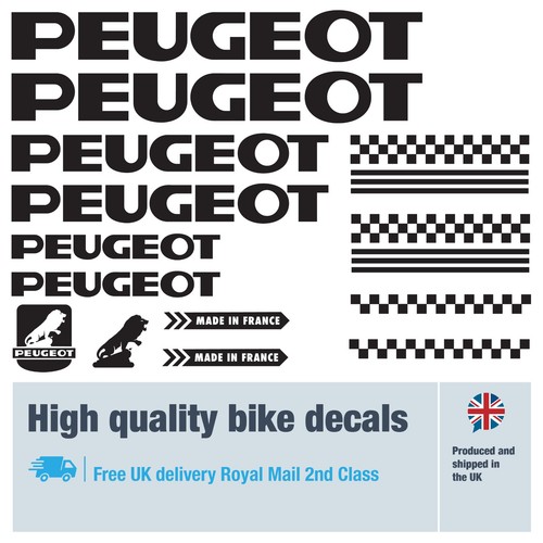 Peugeot classic bike decals - 2,
