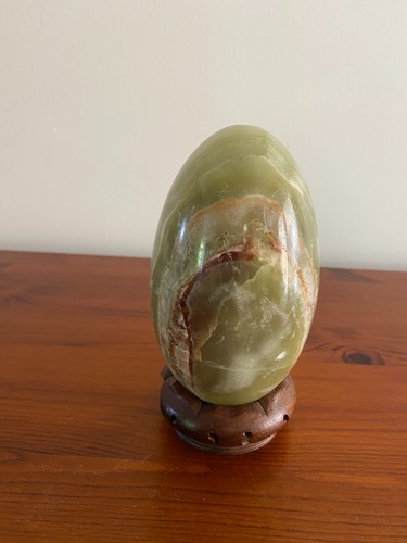 Onyx green coloured stone - coloured, 5"