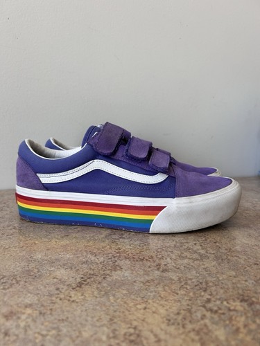 Old skool vans with rainbow - old,