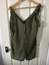 Ladies Playsuit by Zaful Size 10 New without Tags, Khaki Green Colout