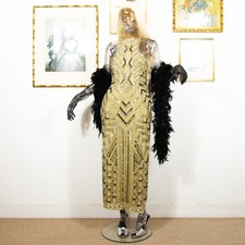 Vintage 1980s Silk Beaded