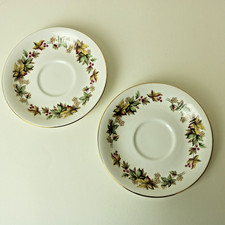 Royal Standard Lyndale 2 Saucers 14cm Fine Bone China Spares Autumn Leaves
