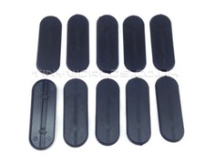 70mm x 25mm Oval Black Plastic