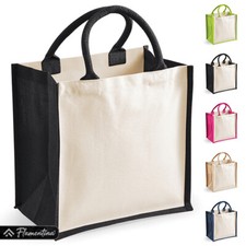 Printers Midi Jute Tote Bag
