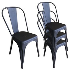 Black Metal Dining Chairs –