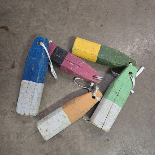 Wood lobster trap buoy - 5,
