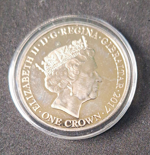 2017 gibraltar one crown coin - one,