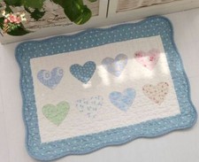 Handmade Quilted Blue hearts