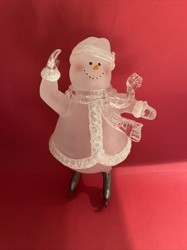 Skating snow man scarf frosted - scarf,